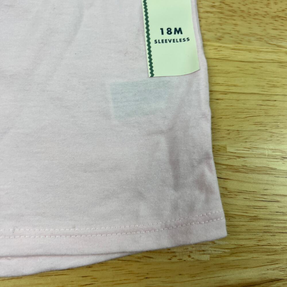Cat & Jack Toddler Girls' Pink Floral Heart Graphic Tank Top - Size 18M - NWT - Picture 4 of 6